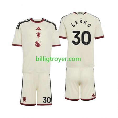 Billige Fotballdrakter Manchester United Benjamin Sesko 30 Barn Tredjedraktsett 2026/27 Kortermet